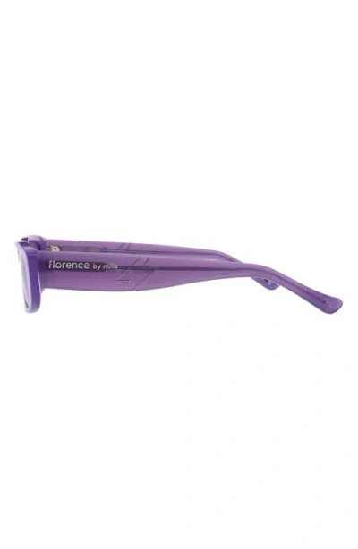 Florence By Mills 53mm Rectangular Sunglasses In Purple