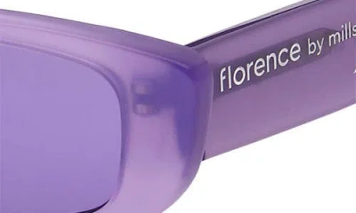 Florence By Mills 53mm Rectangular Sunglasses In Purple