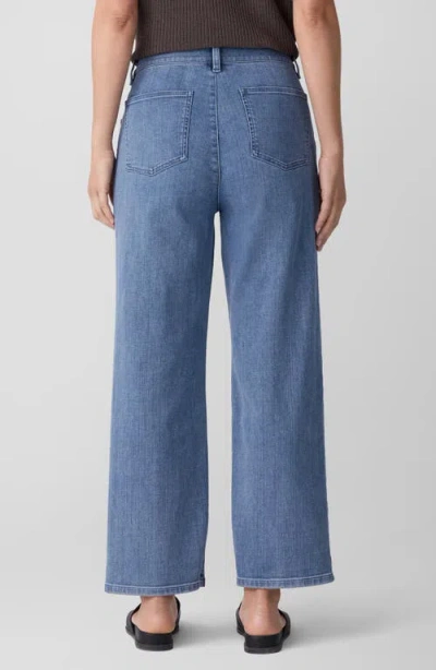 Eileen Fisher High Rise Straight Ankle Jeans In Blue