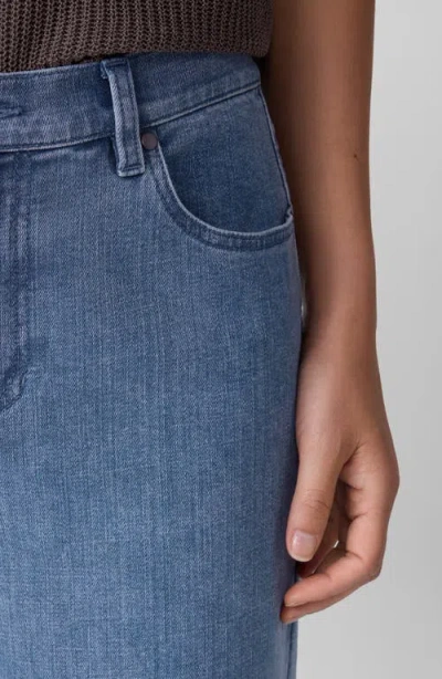 Eileen Fisher High Rise Straight Ankle Jeans In Blue