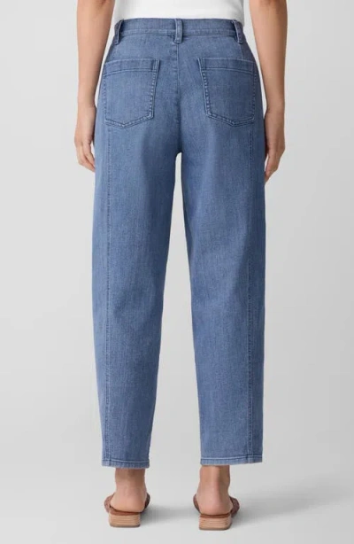 Eileen Fisher High Rise Straight Ankle Jeans In Blue