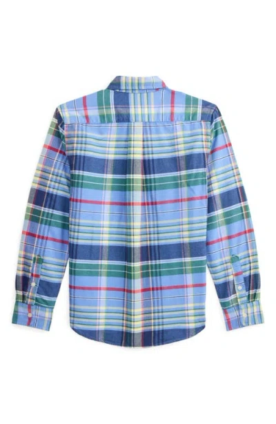 Polo Ralph Lauren Big Boys Plaid Brushed Cotton Oxford Shirt In Multi