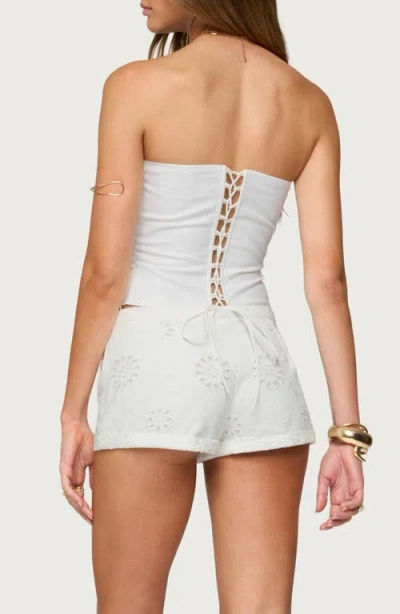 Edikted Hadar Strapless Corset Top In White