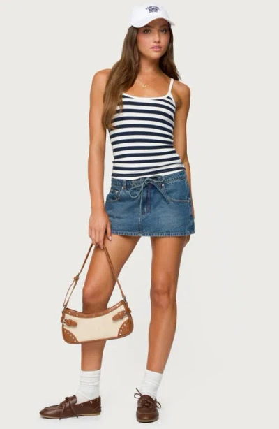 Edikted Bailee Stripe Rib Camisole In Multi