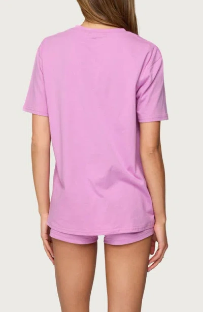 Edikted Fleur Hibiscus Graphic T-shirt In Pink