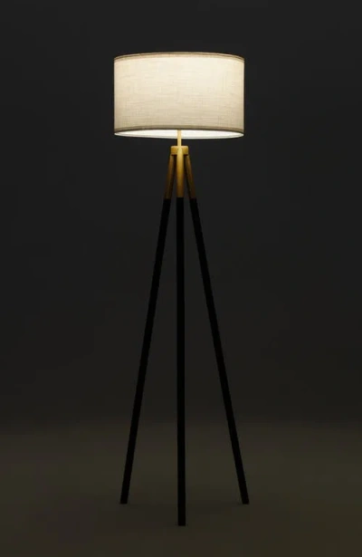 Brightech Levi 61" Modern Led Floor Lamp With Gold Accent, Bulb Included In White