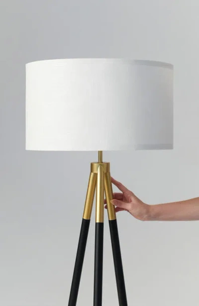 Brightech Levi 61" Modern Led Floor Lamp With Gold Accent, Bulb Included In White