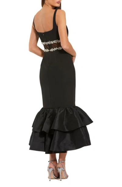 Mac Duggal 27719 Homecoming Short Ruffle Cocktail Midi Dress In Black