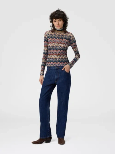 Missoni Slim-fit-rollkragenpullover Aus Strukturierter Spitze In Multi