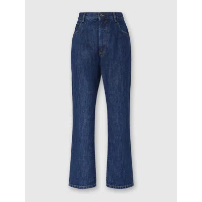 Missoni Five-pocket Cotton Bootcut Jeans In Blue