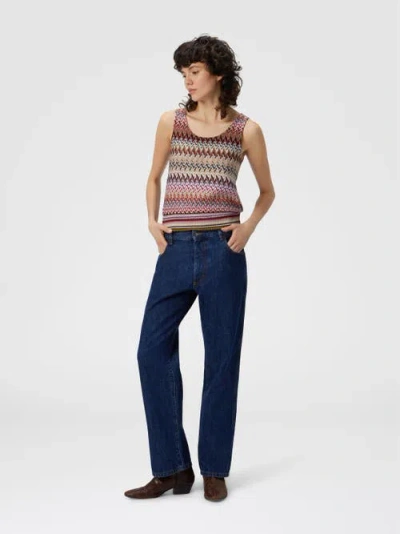 Missoni Five-pocket Cotton Bootcut Jeans In Blue