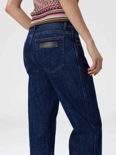 Missoni Five-pocket Cotton Bootcut Jeans In Blue