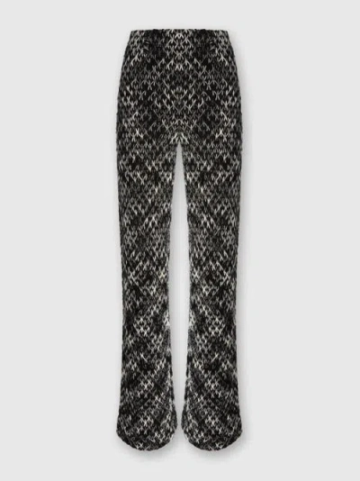 Missoni Crochet-knit Space-dyed Wool-blend Wide-leg Pants In Black
