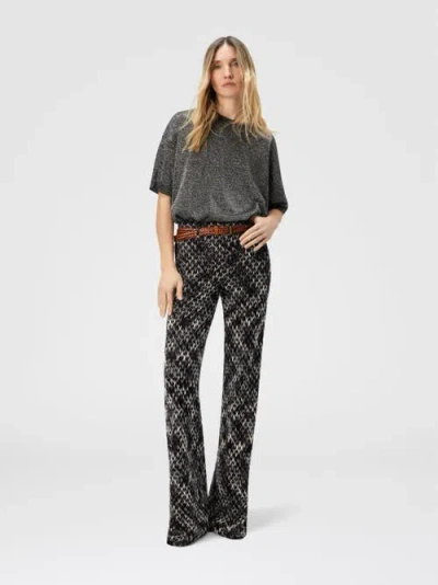 Missoni Crochet-knit Space-dyed Wool-blend Wide-leg Pants In Black