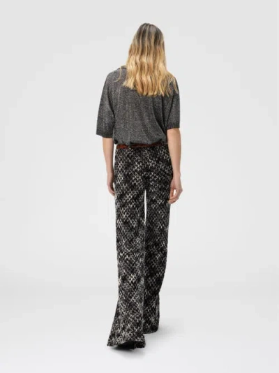 Missoni Crochet-knit Space-dyed Wool-blend Wide-leg Pants In Black