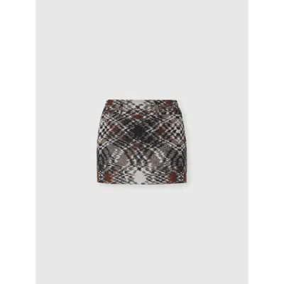 Missoni Embroidered Wool Blend Mini Skirt In Multi