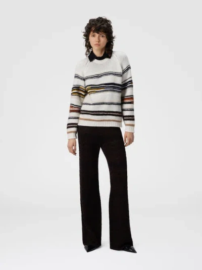 Missoni Gestreifter Rundhalspullover Aus Wolle In Multi