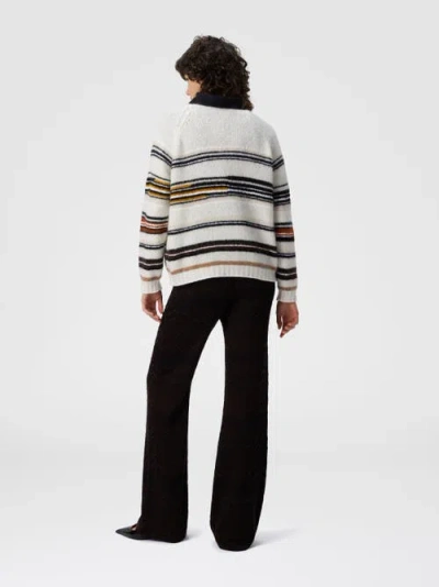 Missoni Gestreifter Rundhalspullover Aus Wolle In Multi