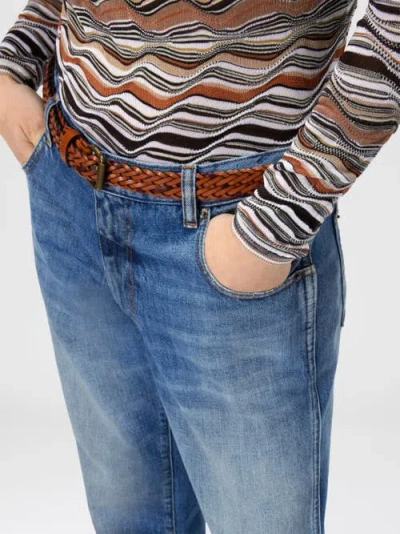 Missoni Five-pocket Mid-rise Washed Denim Pants In Blue