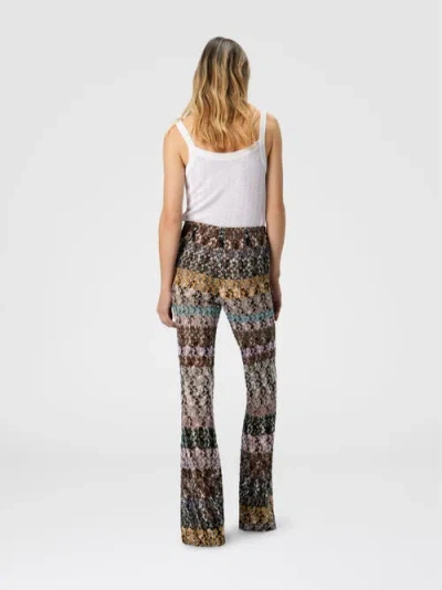 Missoni Striped Metallic-knit Trousers In Multi