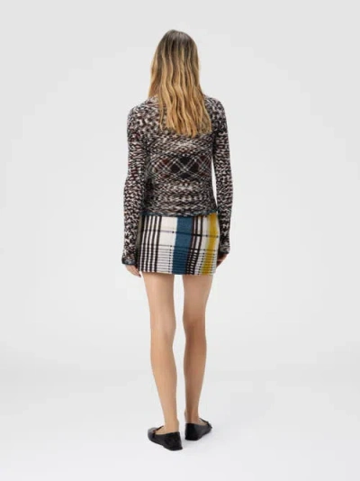 Missoni Crew Neck Sweater With Flame Pattern In Cashmere Blend In Multi