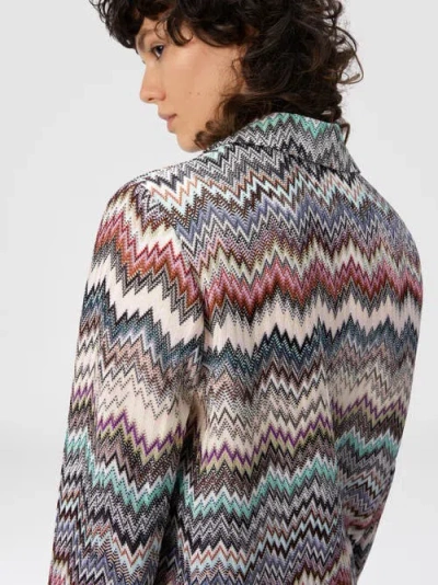 Missoni Single-breasted Blazer With Snake Pattern In Multi