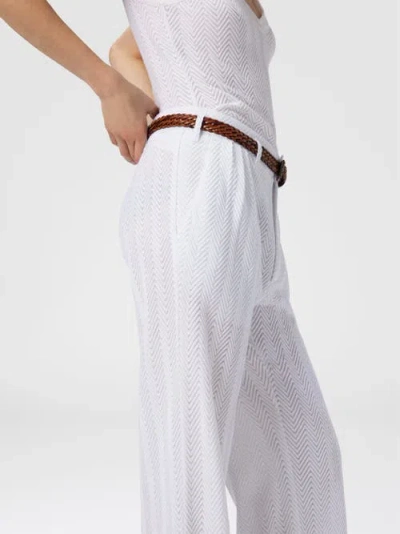 Missoni Tailored Pants With Zigzag Pattern In White
