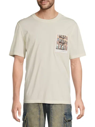 Helmut Lang Postcard Building Graphic Print T-shirt In Neutral