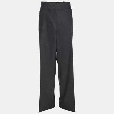 Pre-owned Zenobia Z From  Grey Wool Blend Trousers Xxl In Gray