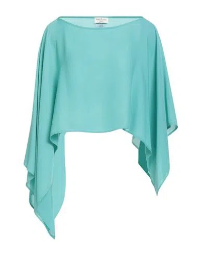 Rebel Queen By Liu •jo Woman Cape Turquoise Size L Polyester In Blue