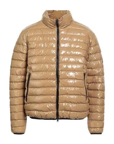 Herno Man Puffer Khaki Size 40 Polyamide, Polyurethane, Elastane In Brown