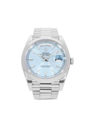 Pre-owned Rolex Day-date 36mm In Silver