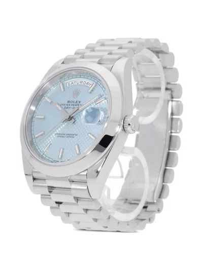 Pre-owned Rolex Day-date 36mm In Silver