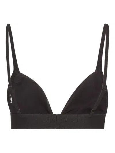 Dsquared2 Logo-band Bralette In Black