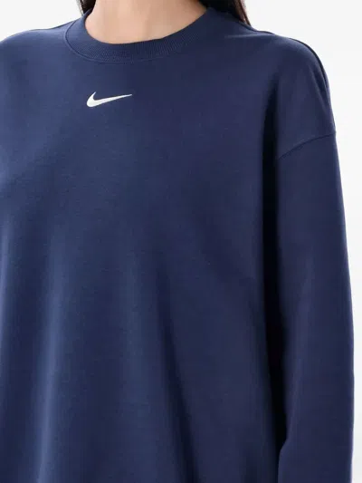Nike Sportswear Women's Phoenix Fleece Oversized Crewneck Sweatshirt In Blue
