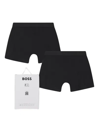 Bosswear Logo-waistband Boxers (pack Of Two) In Black