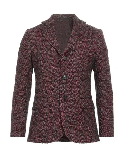Alain Fracassí Man Blazer Red Size 36 Virgin Wool