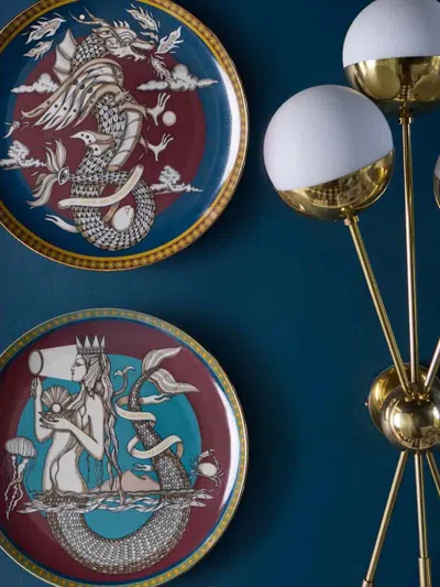 La Doublej Decorative Objects The Mermaid Bordeaux Uni In Red