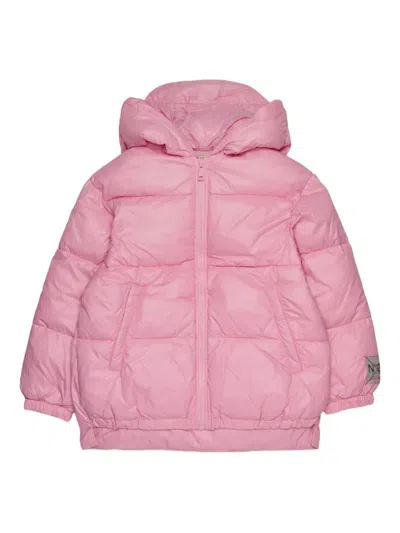 QUILTED LOGO-EMBROIDERED PUFFER JACKET