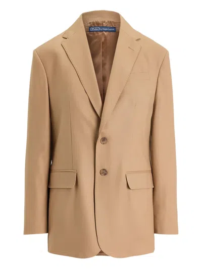 Polo Ralph Lauren Two-button Wool-blend Blazer In Brown