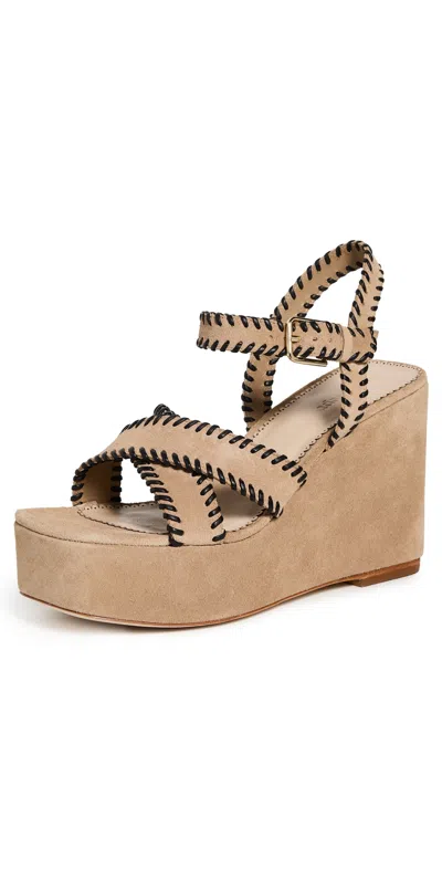 Cinq À Sept Platform Wedge Sandal In Brown