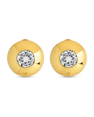 Sterling Forever Zora Cz Dome Studs In Gold