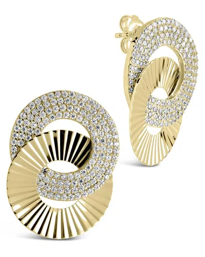 Sterling Forever Adelina Linking Drop Stud Earrings In Gold