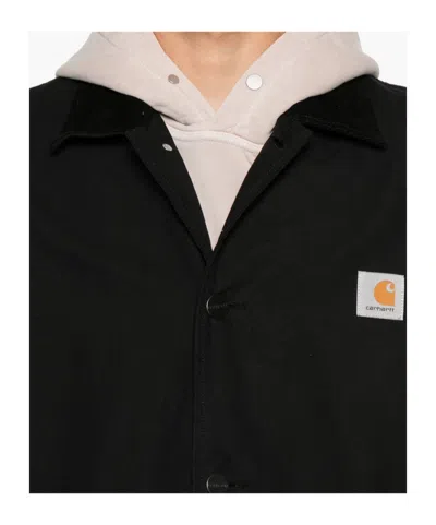 Carhartt Work In Progress Webster Cotton Canvas Coat In Black