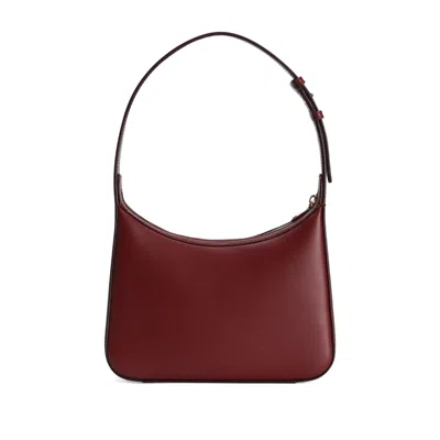 Dolce & Gabbana Bordeaux Leather Shoulder Bag In Burgundy