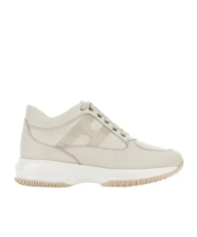 Hogan Logo-patch Low-top Sneakers In White