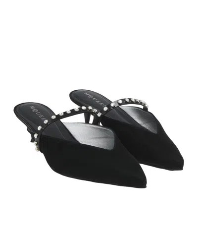 Alexander Mcqueen Mcqueen Stud Pointed Toe Mary Jane Mule In Black