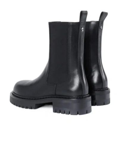Ann Demeulemeester Elastic-panel Leather Boots In Black