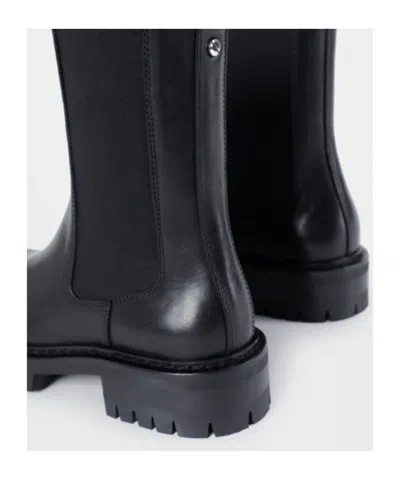 Ann Demeulemeester Elastic-panel Leather Boots In Black