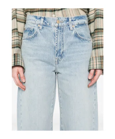 7 For All Mankind Bonnie High-waisted Twisted Jeans Clothing In Blue